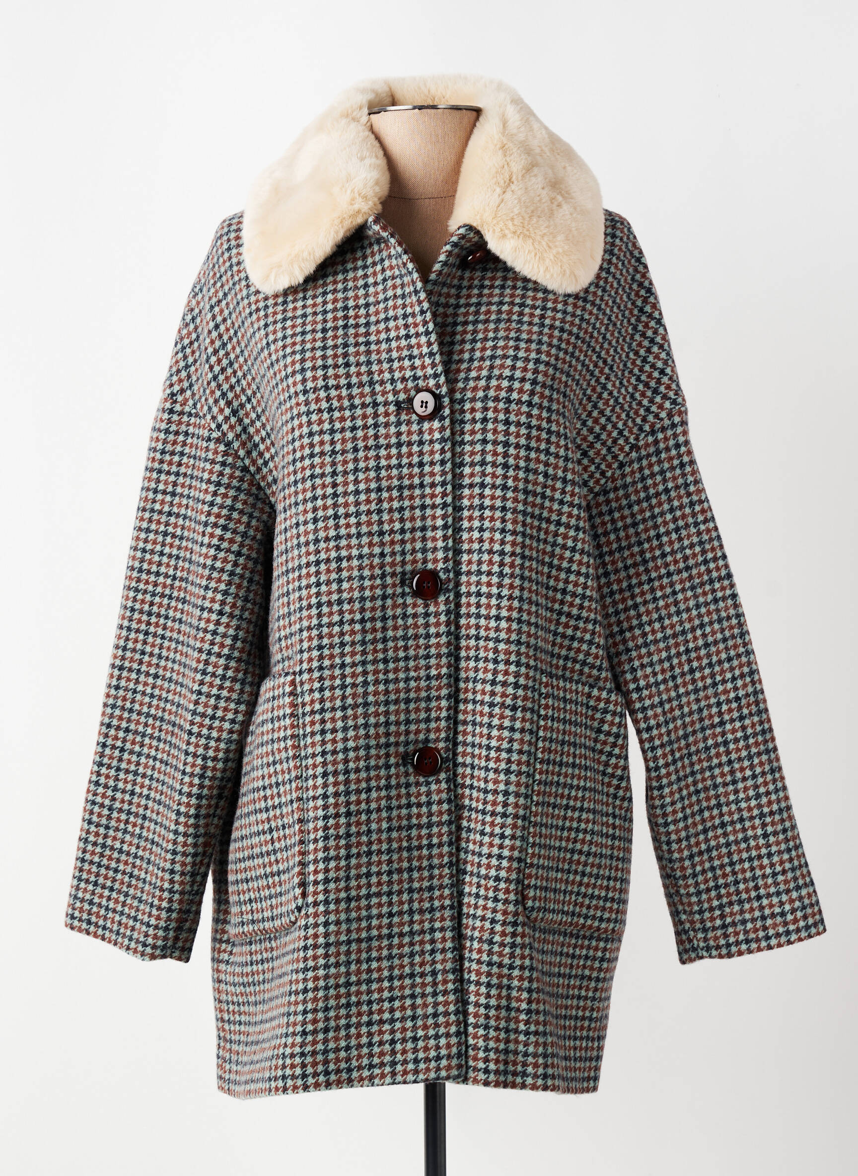 Ilgas paltas tiesi kirpimas be gobtuvų pilka TRENCH & COAT moteris