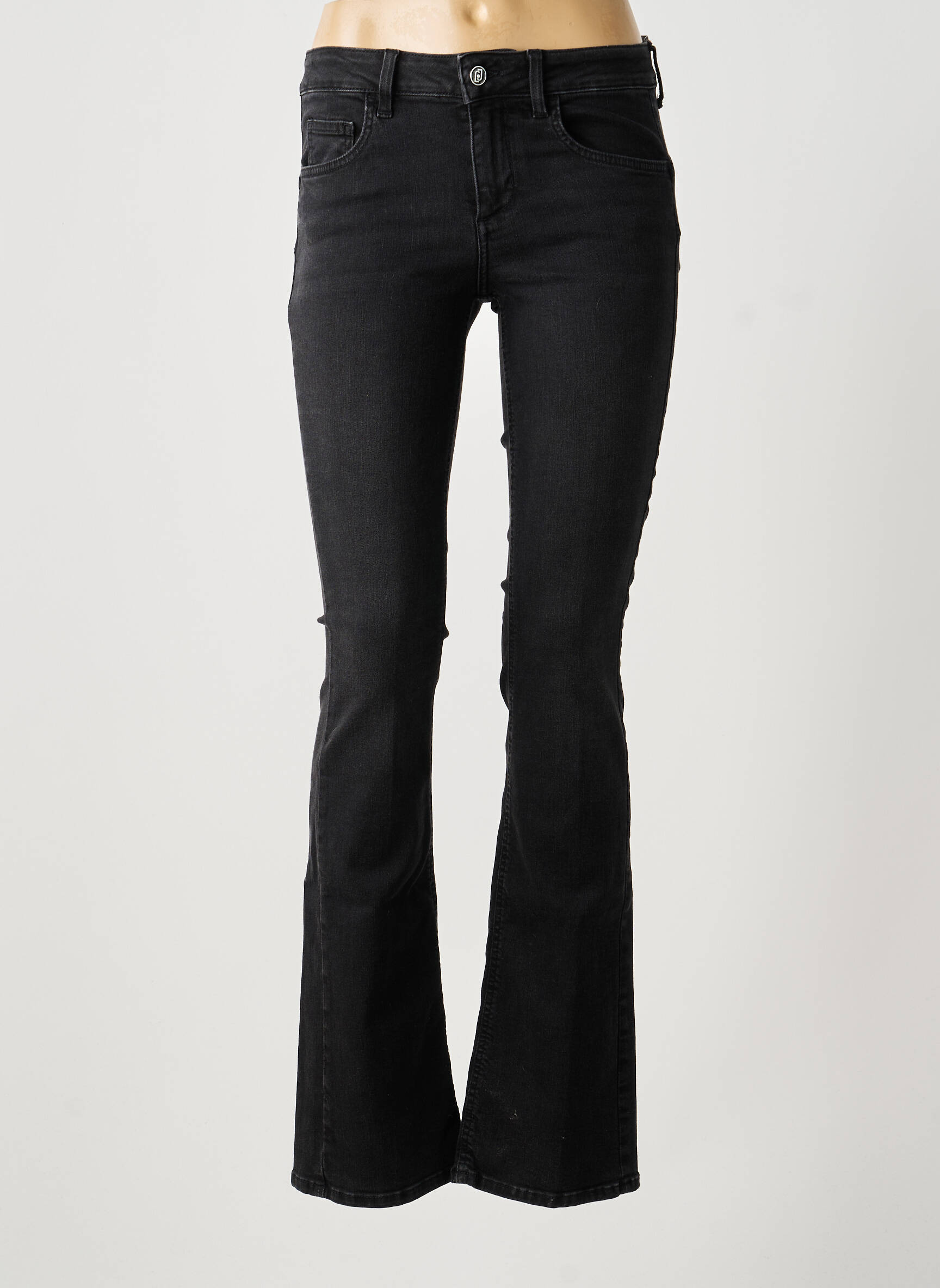 Bootcut džinsai aukšta talija aukšta talija juodas LIU JO moteris