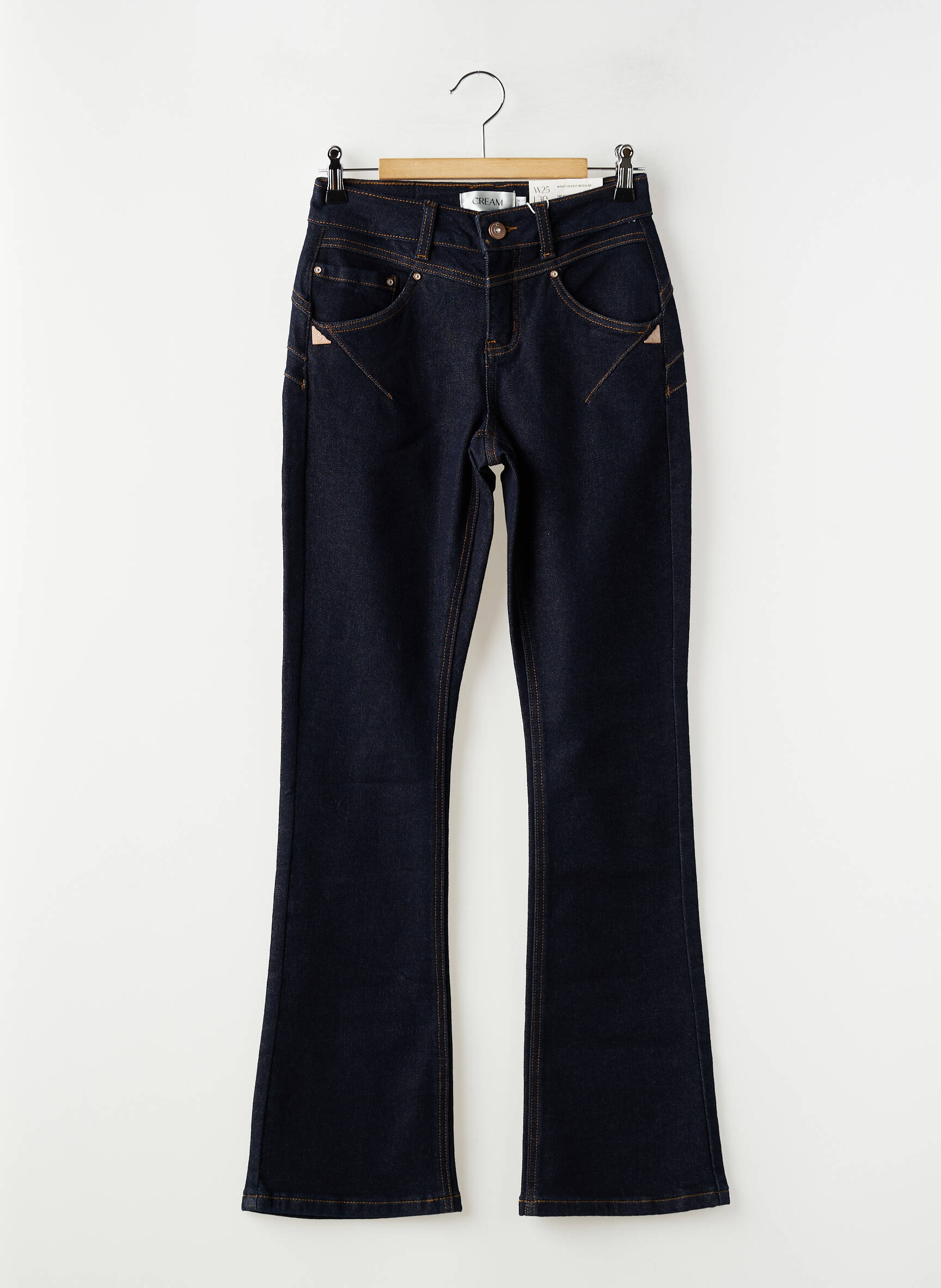 Bootcut džinsai aukšta talija aukšta talija mėlyna CREAM moteris
