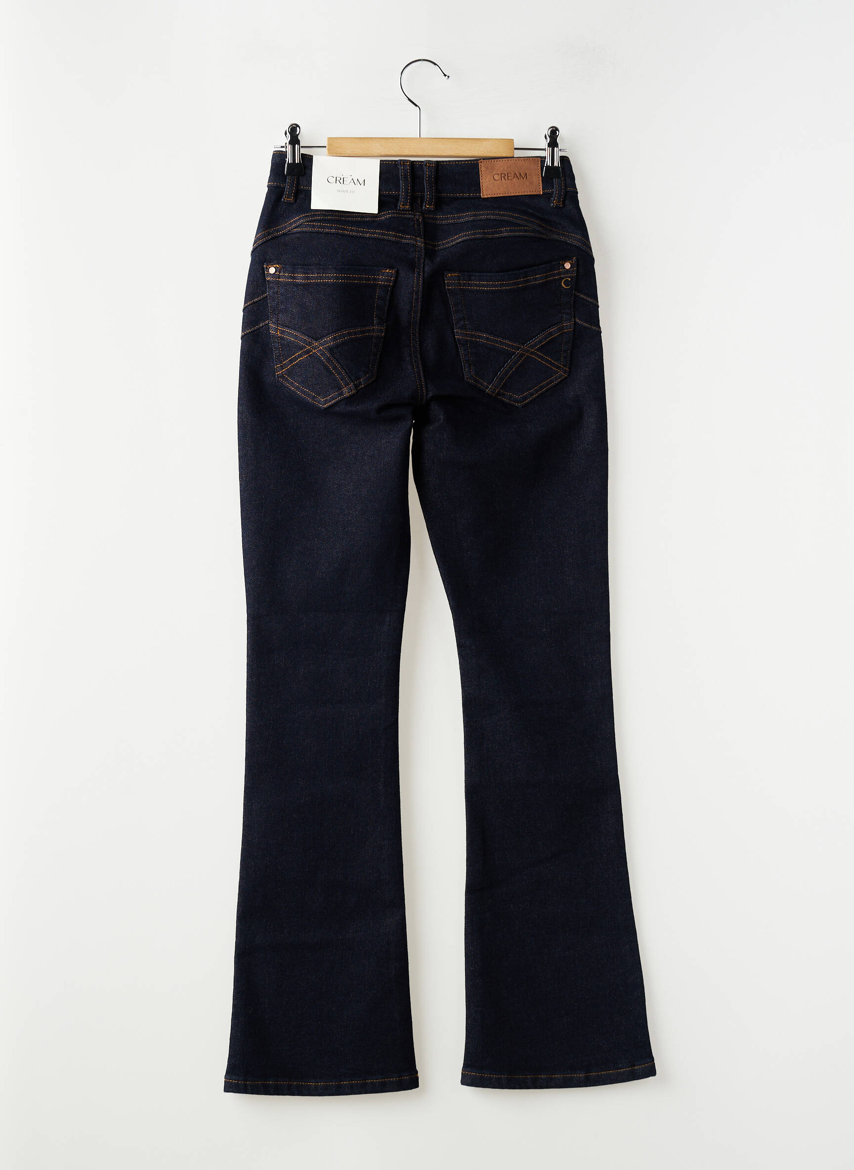 Bootcut džinsai aukšta talija aukšta talija mėlyna CREAM moteris