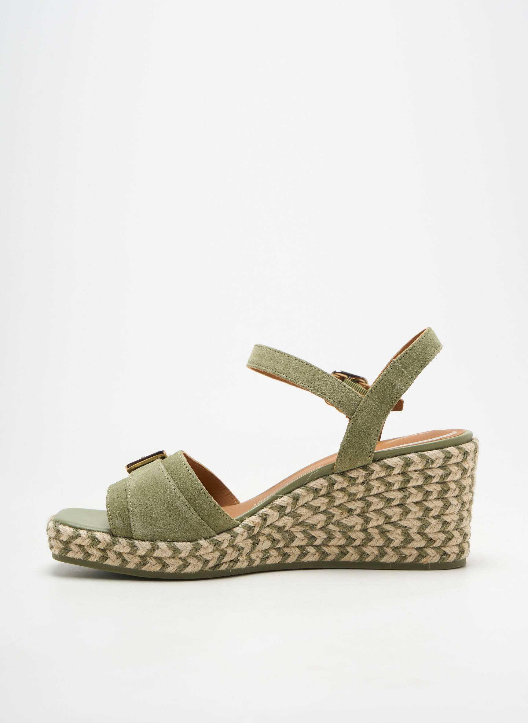 Sandalai/nu pėdos kompensuotas kulnas kulnas nuo 7 iki 9 cm žalias GEOX moteris