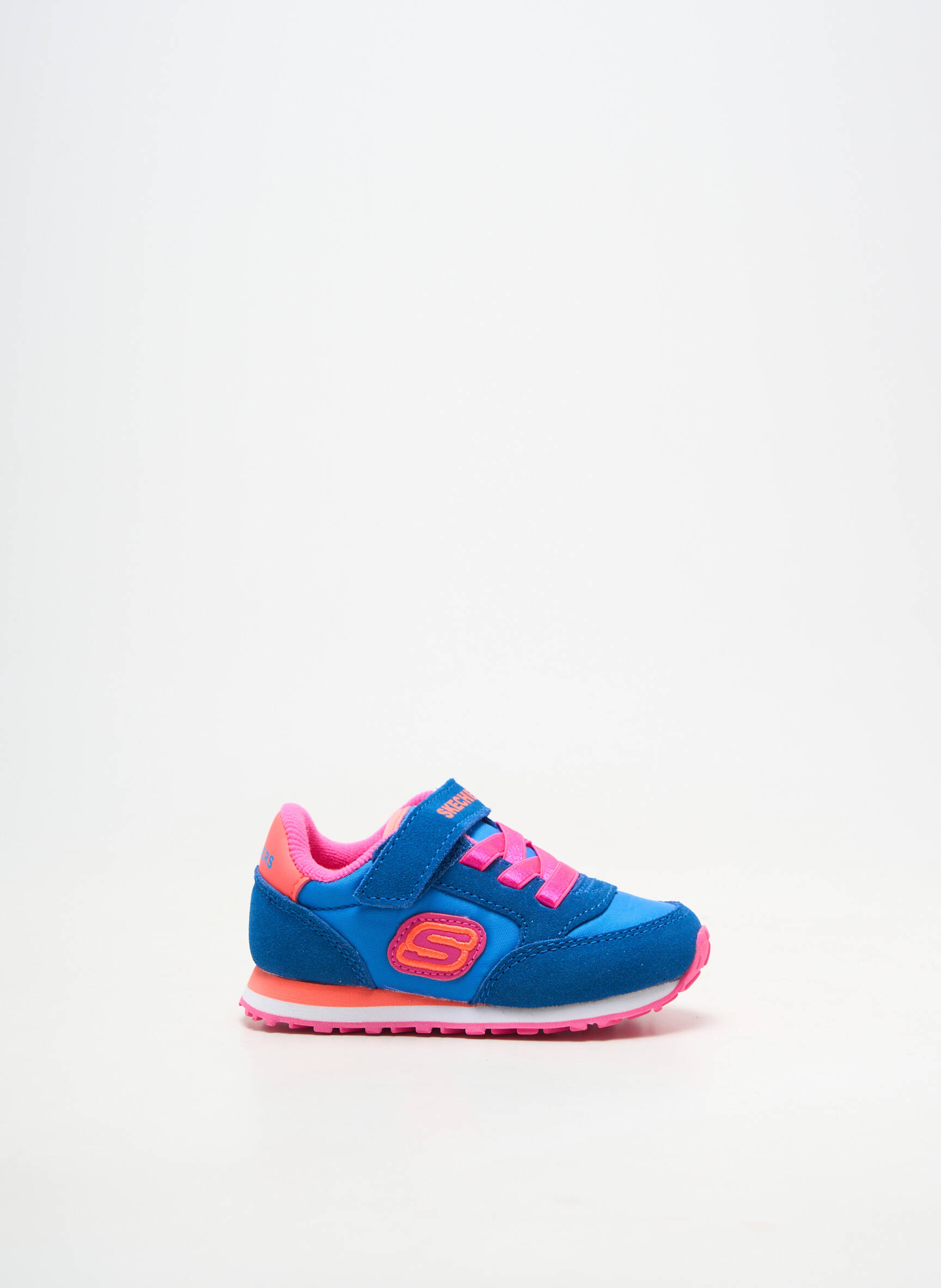 Bėgimo bateliai velcro užsegimas apvalus mygtukas mėlyna SKECHERS mergina