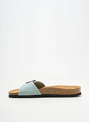 Mule/sabotai atvira pabaiga plokščias kulnas iki 3 cm mėlyna NATURAL WORLD moteris