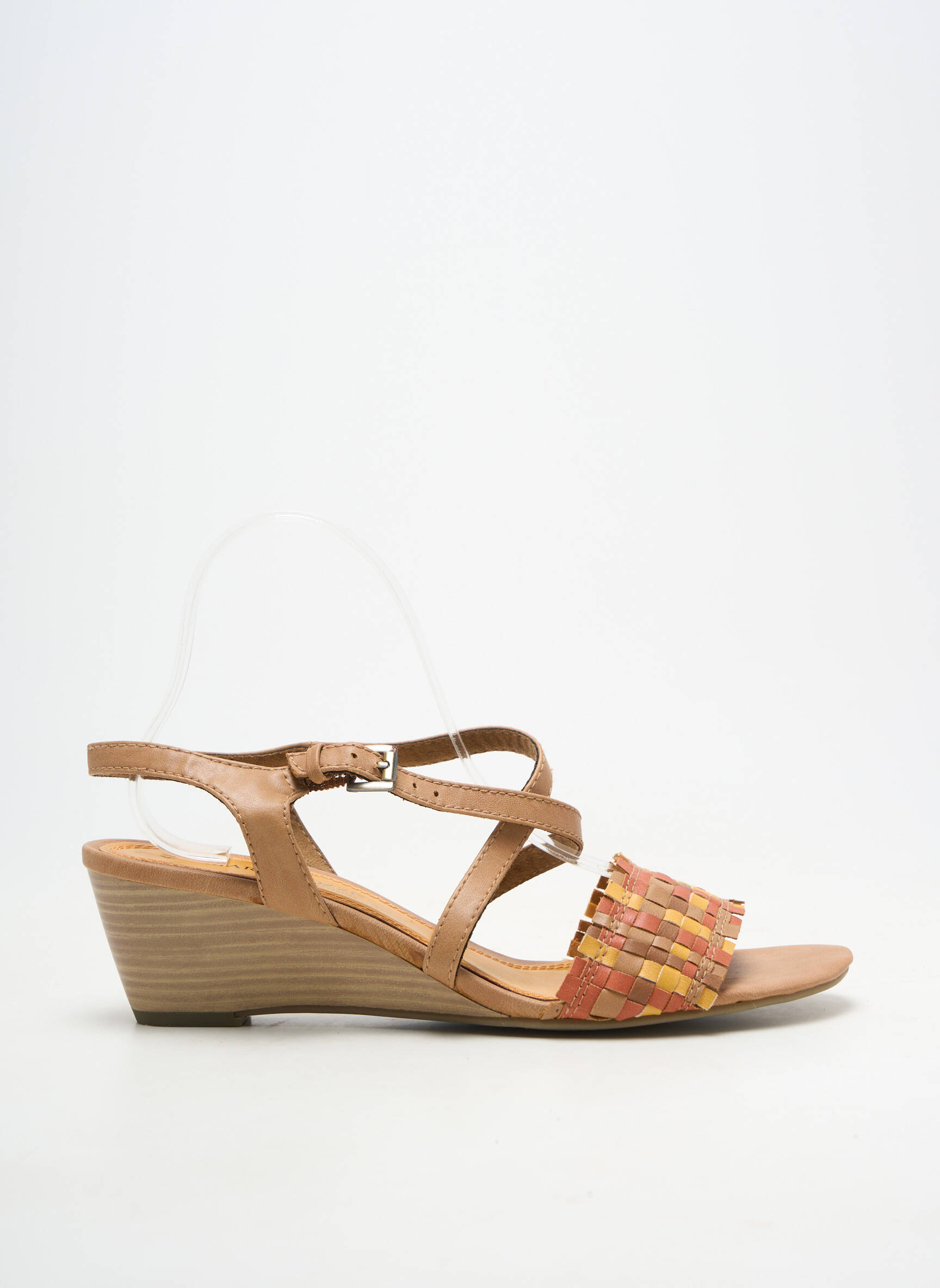 Sandalai/nu pėdos lygus medžiaga kulnas nuo 4 iki 6 cm rudas MARCO TOZZI moteris