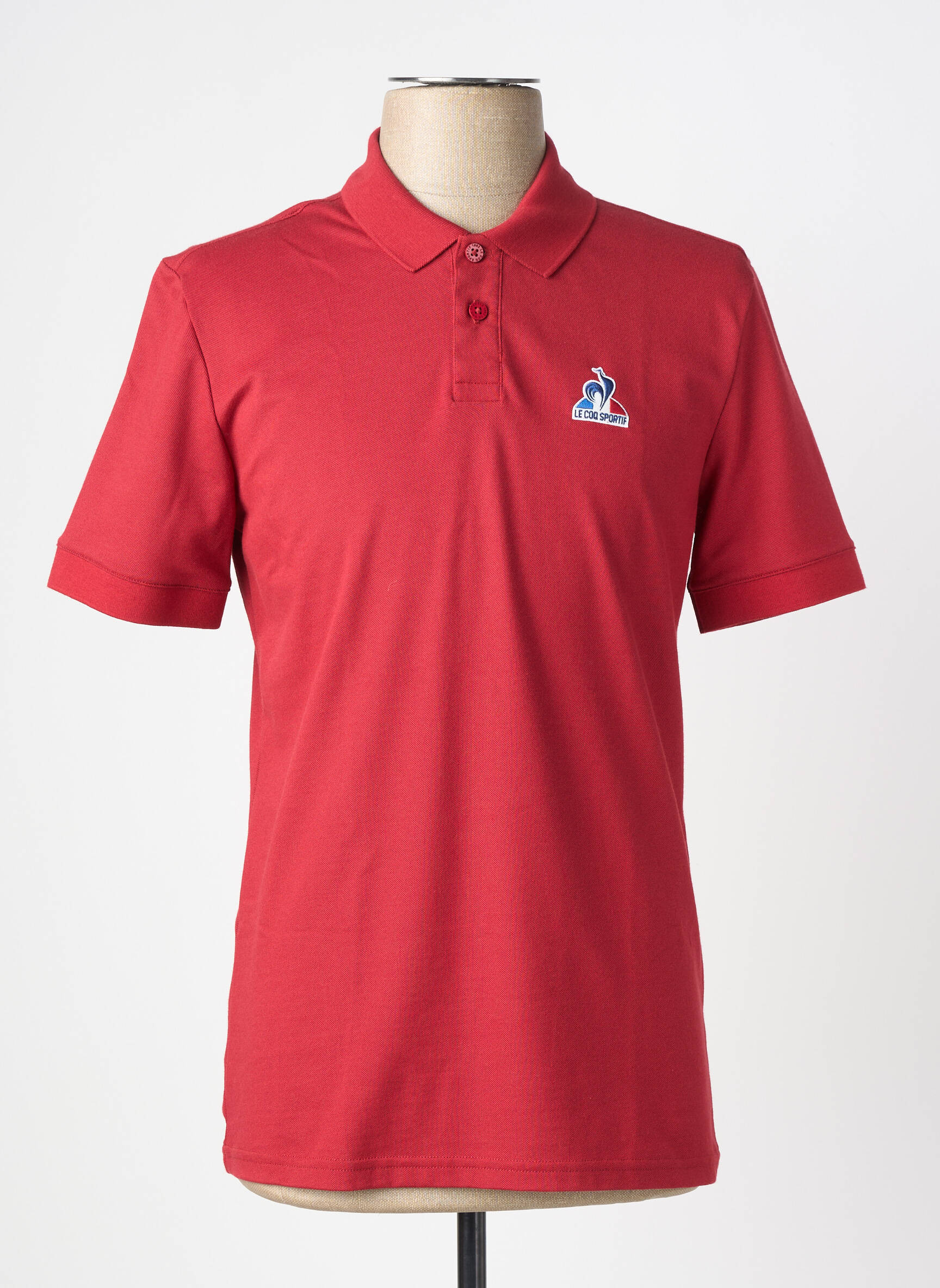 Polo tamprumas trumpas rankovės raudona LE COQ SPORTIF vyras