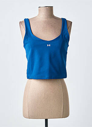 Marškiniai be rankovių tamprumas be rankų mėlyna UNDER ARMOUR moteris