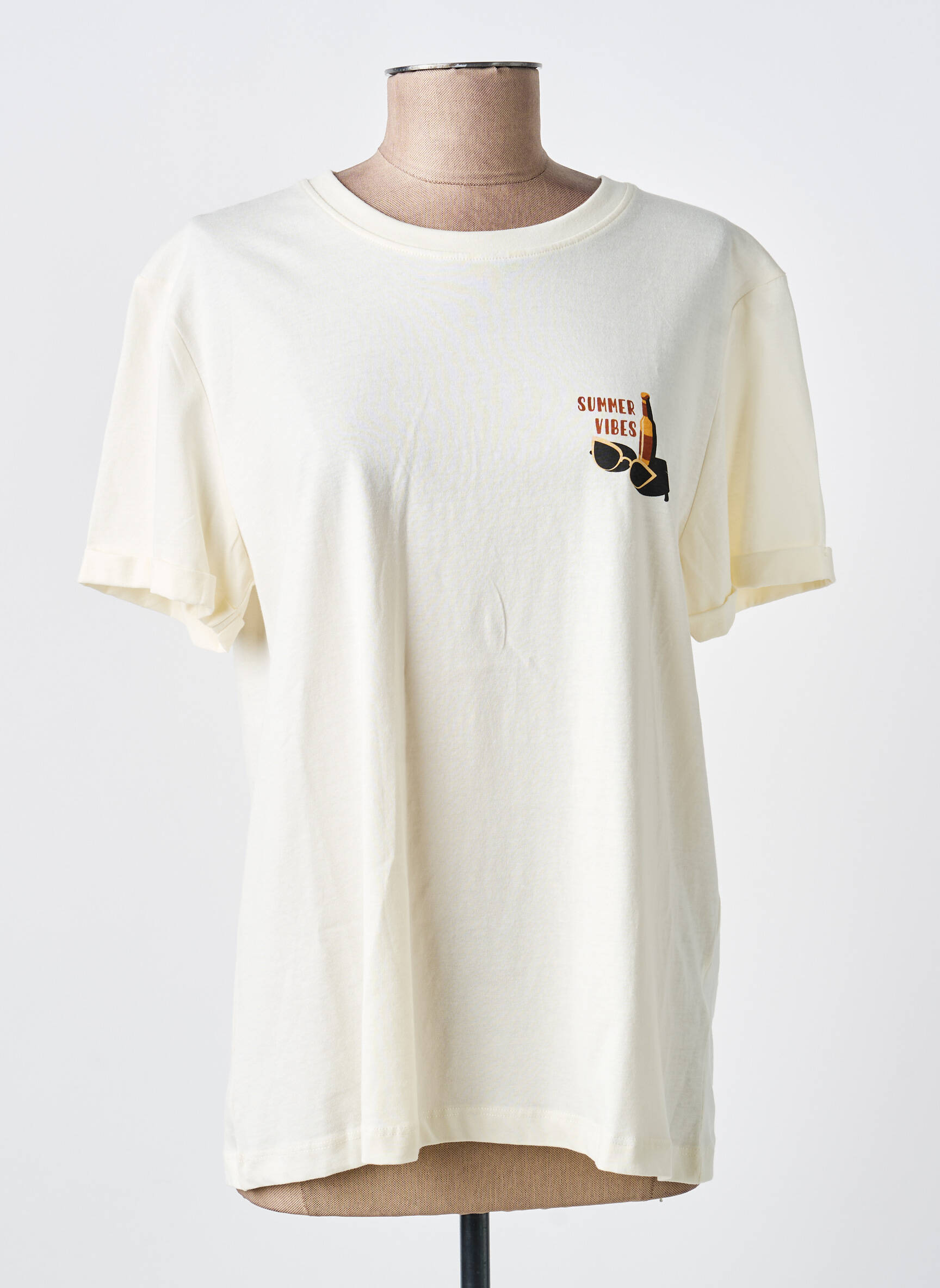 T-marškinys floqué serigrafija trumpas rankovės bežinis LEE COOPER moteris