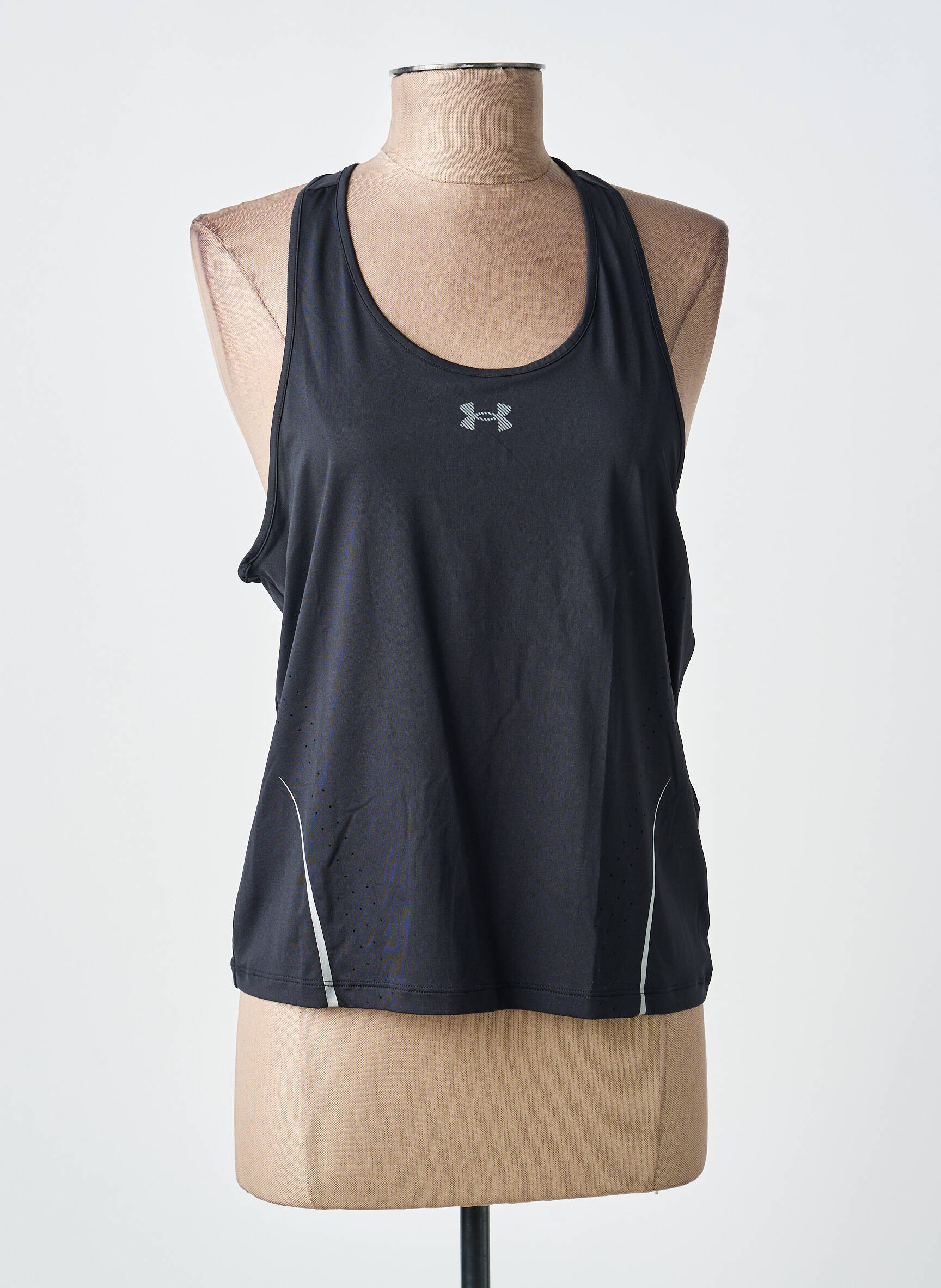 T-marškinys tamprumas plonos dirželiai juodas UNDER ARMOUR moteris