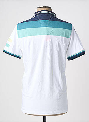 Polo jersey audinys trumpas rankovės baltas DELAHAYE vyras
