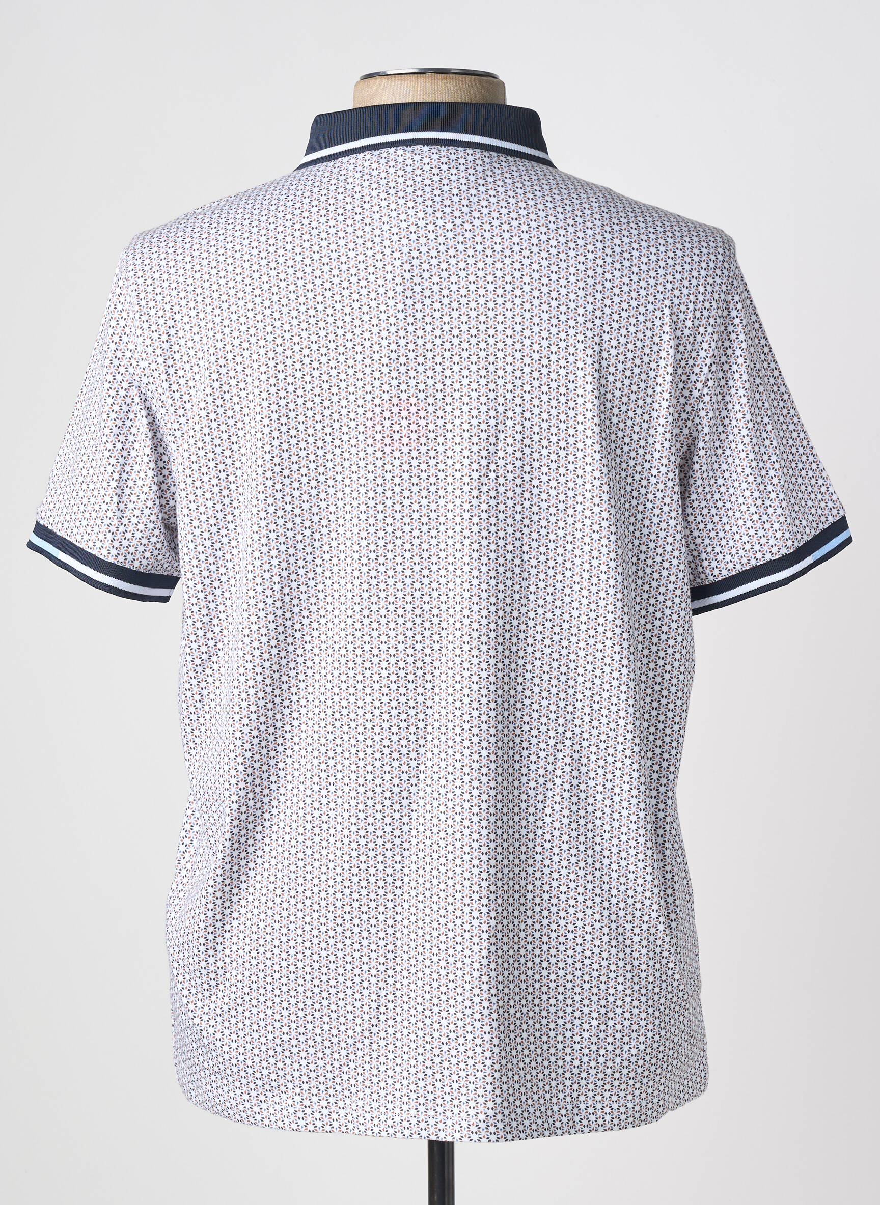 Polo jersey audinys trumpas rankovės mėlyna DELAHAYE vyras
