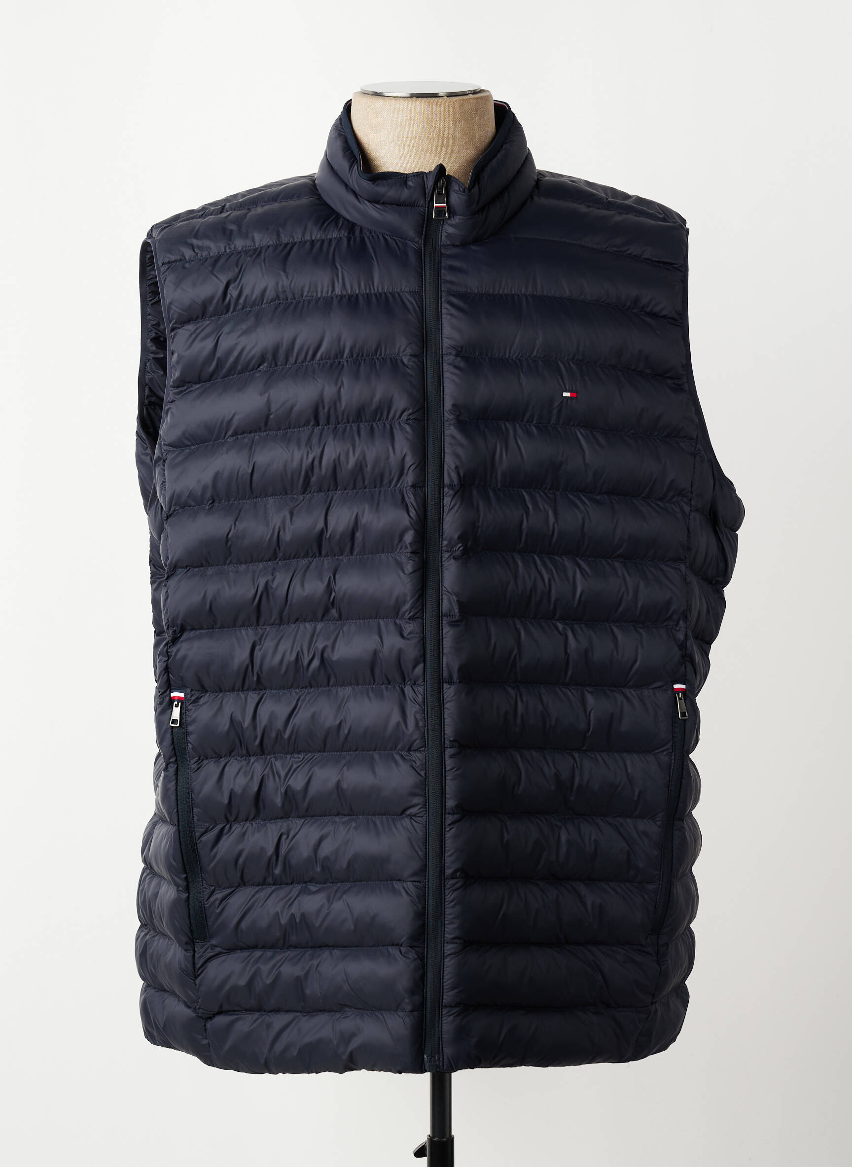 Pūkinė striukė priekinis užtrauktukas be gobtuvų mėlyna TOMMY HILFIGER vyras