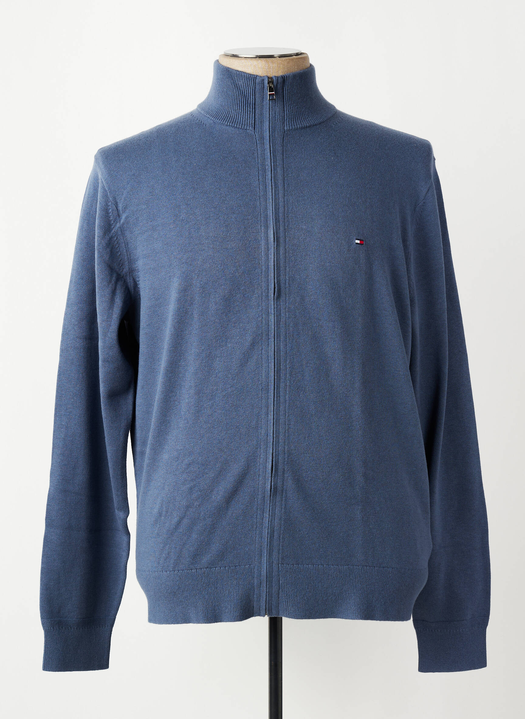 Ilgų rankovių liemenė plona tinklinė medžiaga mėlyna TOMMY HILFIGER vyras