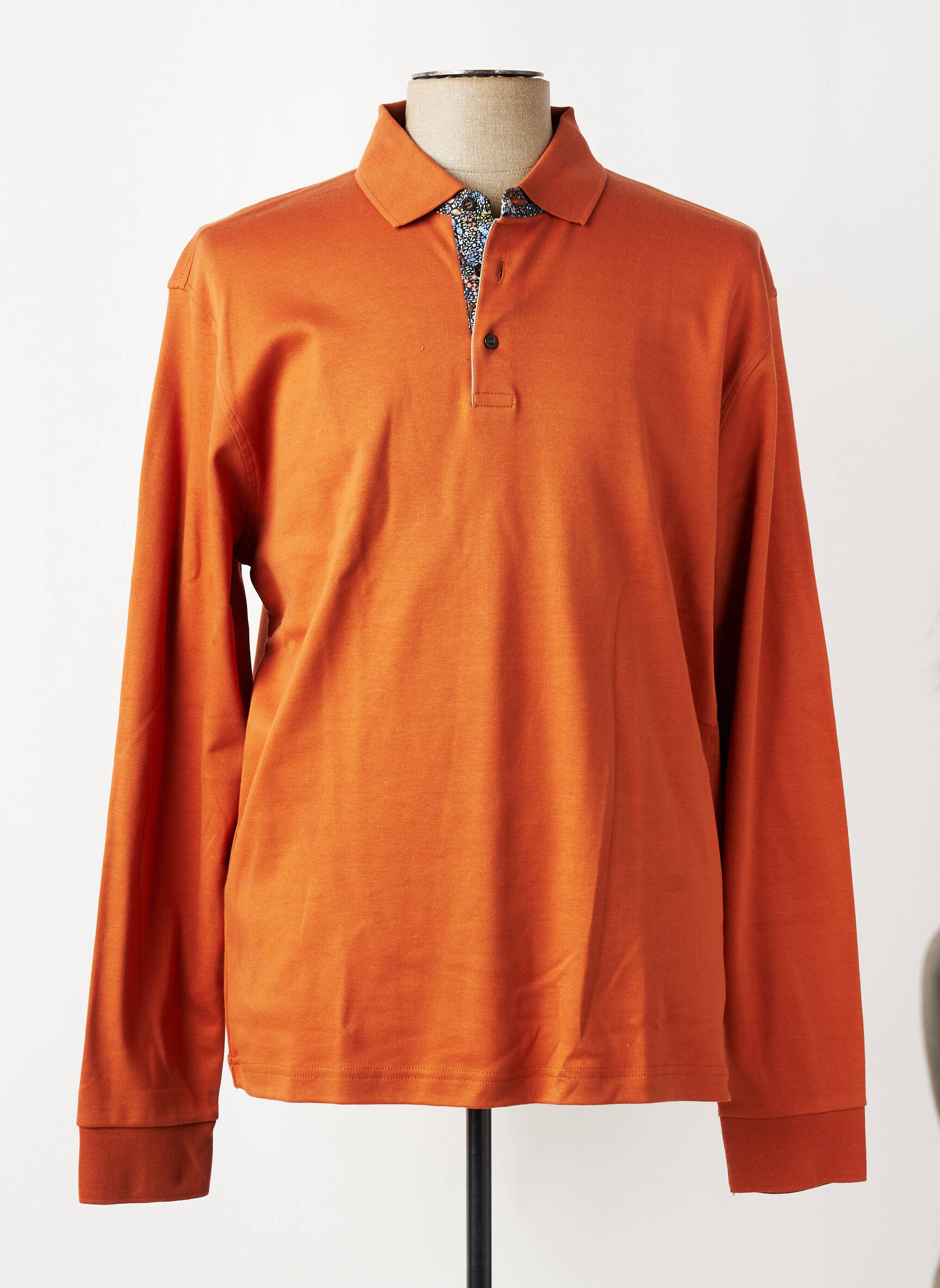 Polo ilgos rankovės ilgos rankovės oranžinė MASSIMO BONI vyras