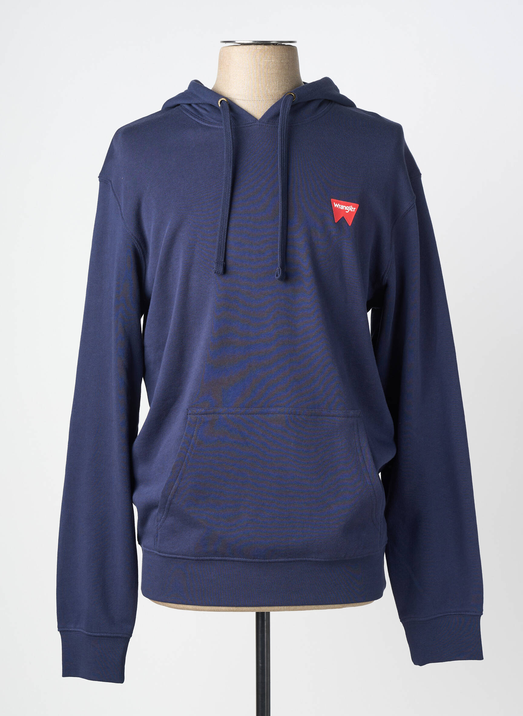 Kapišonas floqué serigrafija ilgos rankovės mėlyna WRANGLER vyras