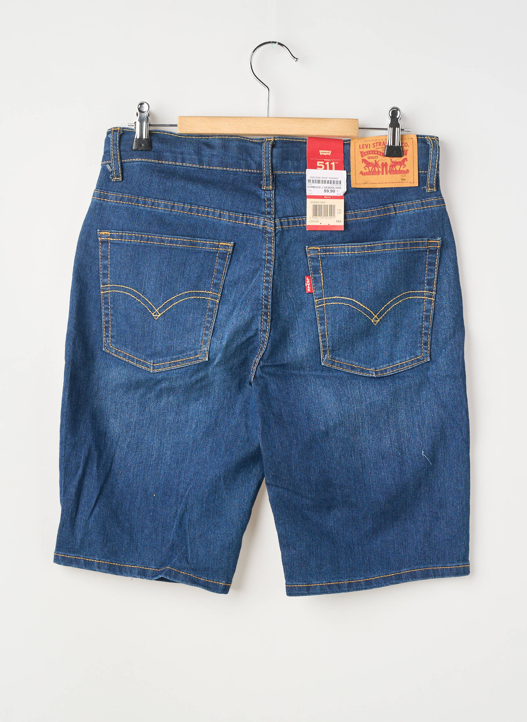 Bermudas denimo audinys reguliuojamo dydžio mėlyna LEVI'S berniukas