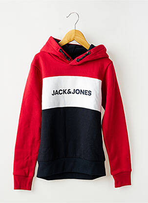 Kapišonas minkštas audinys ilgos rankovės raudona JACK & JONES berniukas