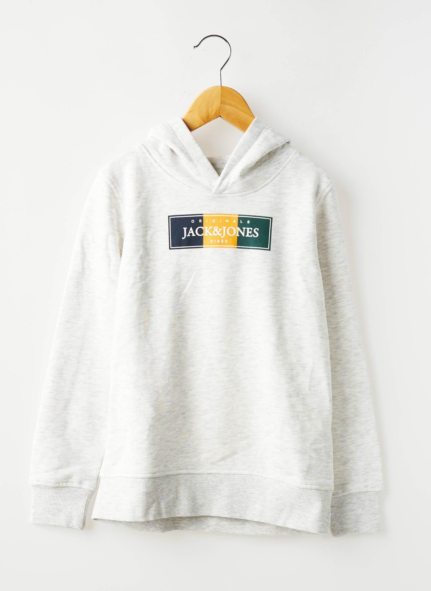 Kapišonas minkštas audinys ilgos rankovės pilka JACK & JONES berniukas