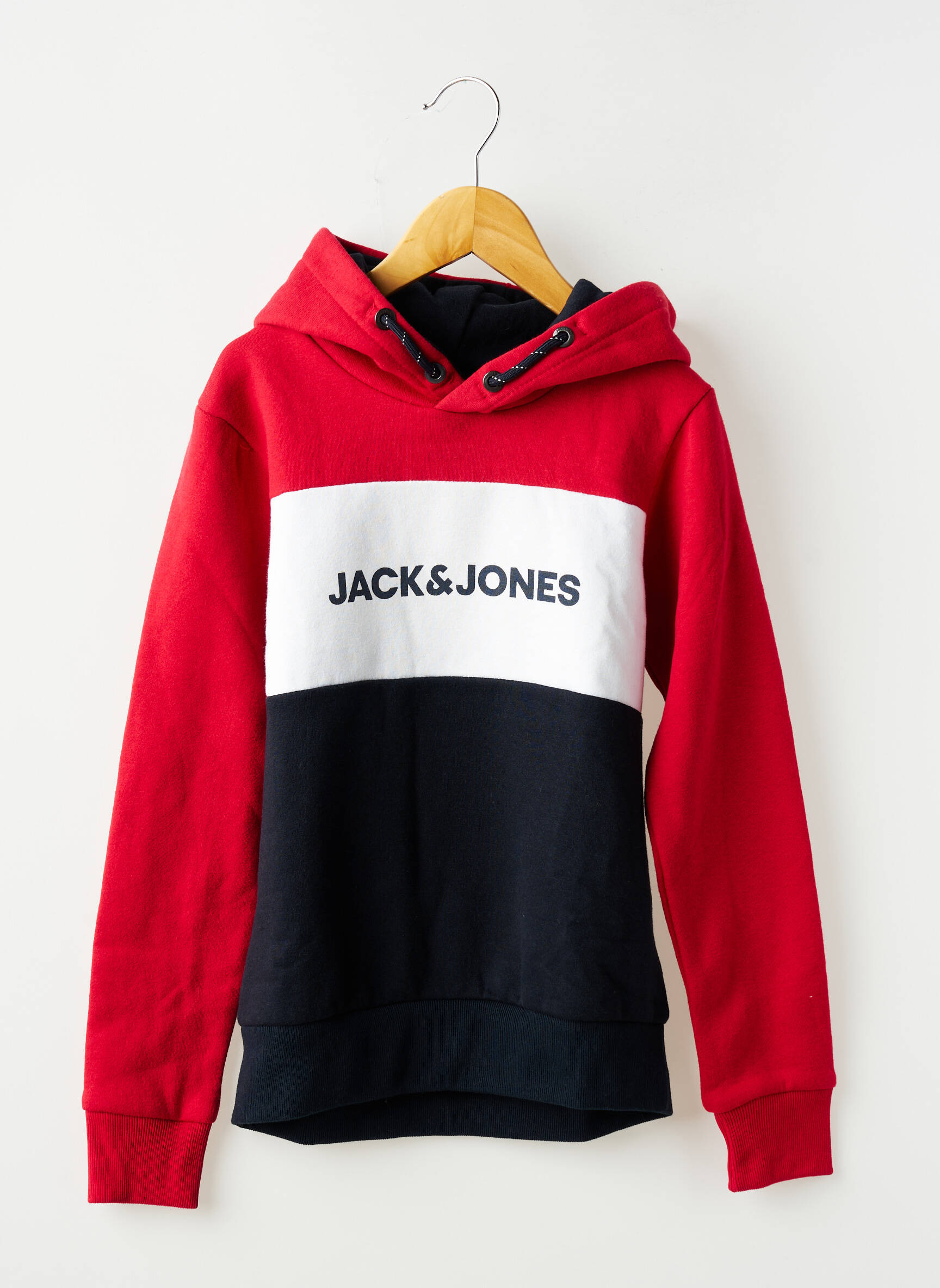 Kapišonas minkštas audinys ilgos rankovės raudona JACK & JONES berniukas