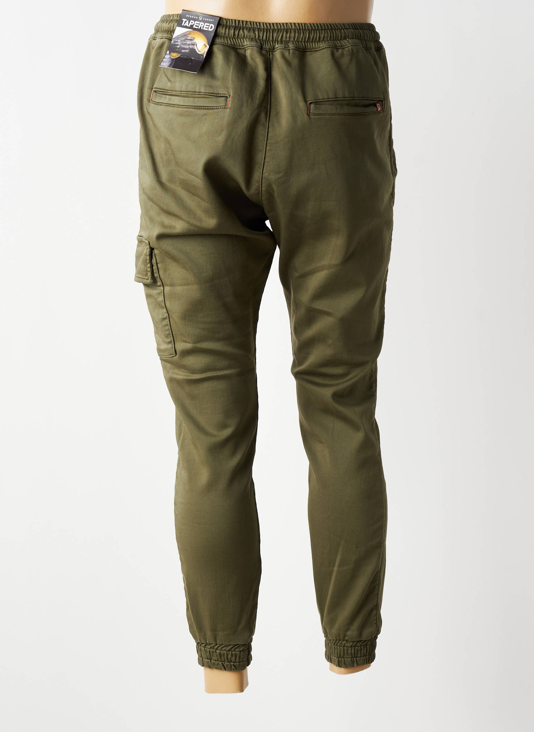 Kargo kelnė daug kišenių aukšta talija žalias BENSON & CHERRY vyras