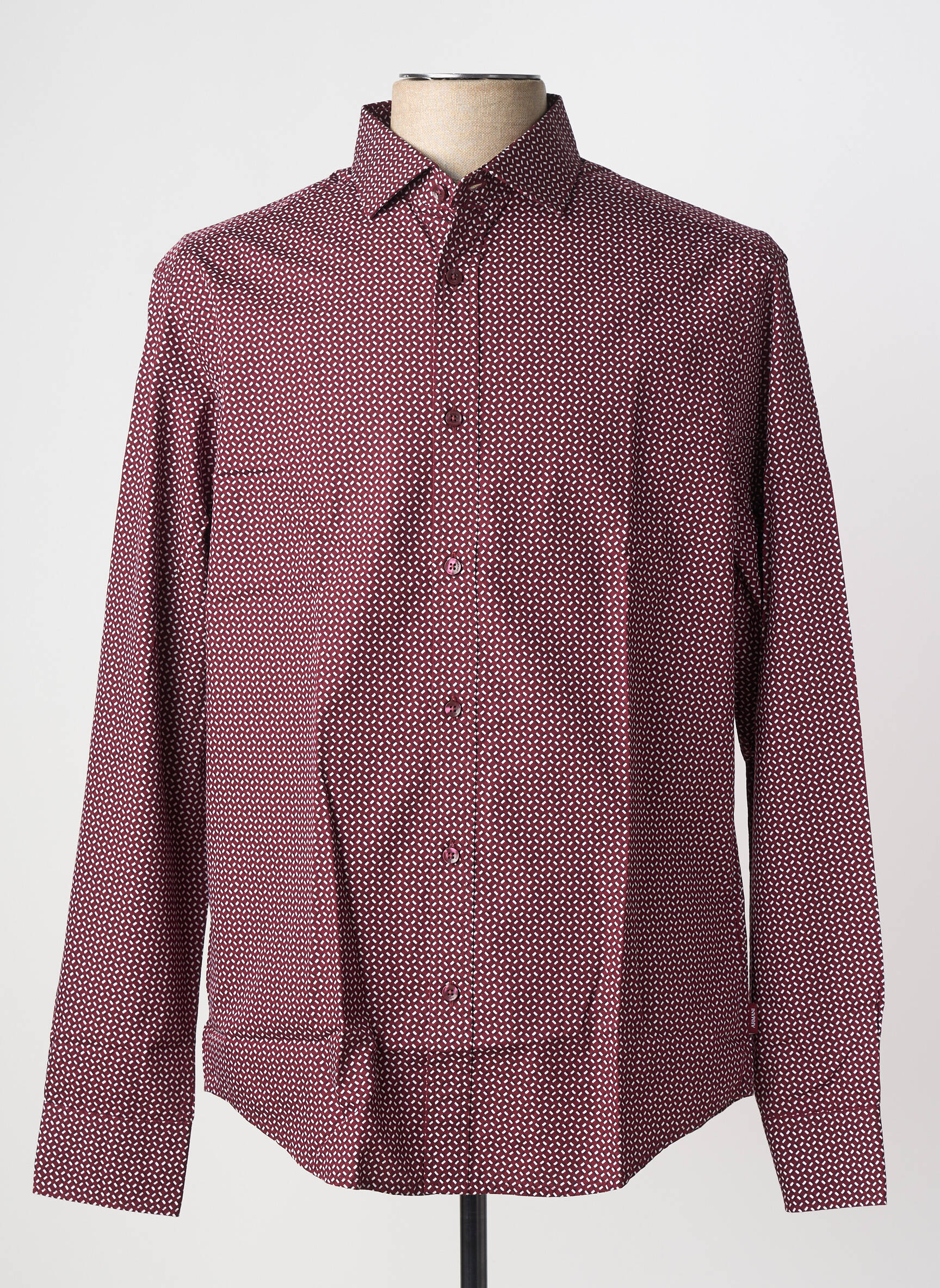 Ilgomis rankovėmis marškinys fantazijos raštas raudona ARMANI vyras