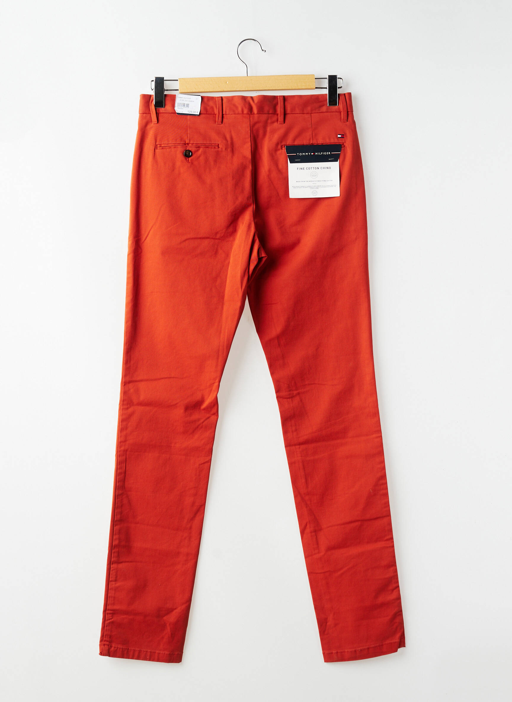 Chino kelnė popelinos audinys, kuris pasižymi lygiu ir tankiu paviršiumi. normala dydis oranžinė TOMMY HILFIGER vyras