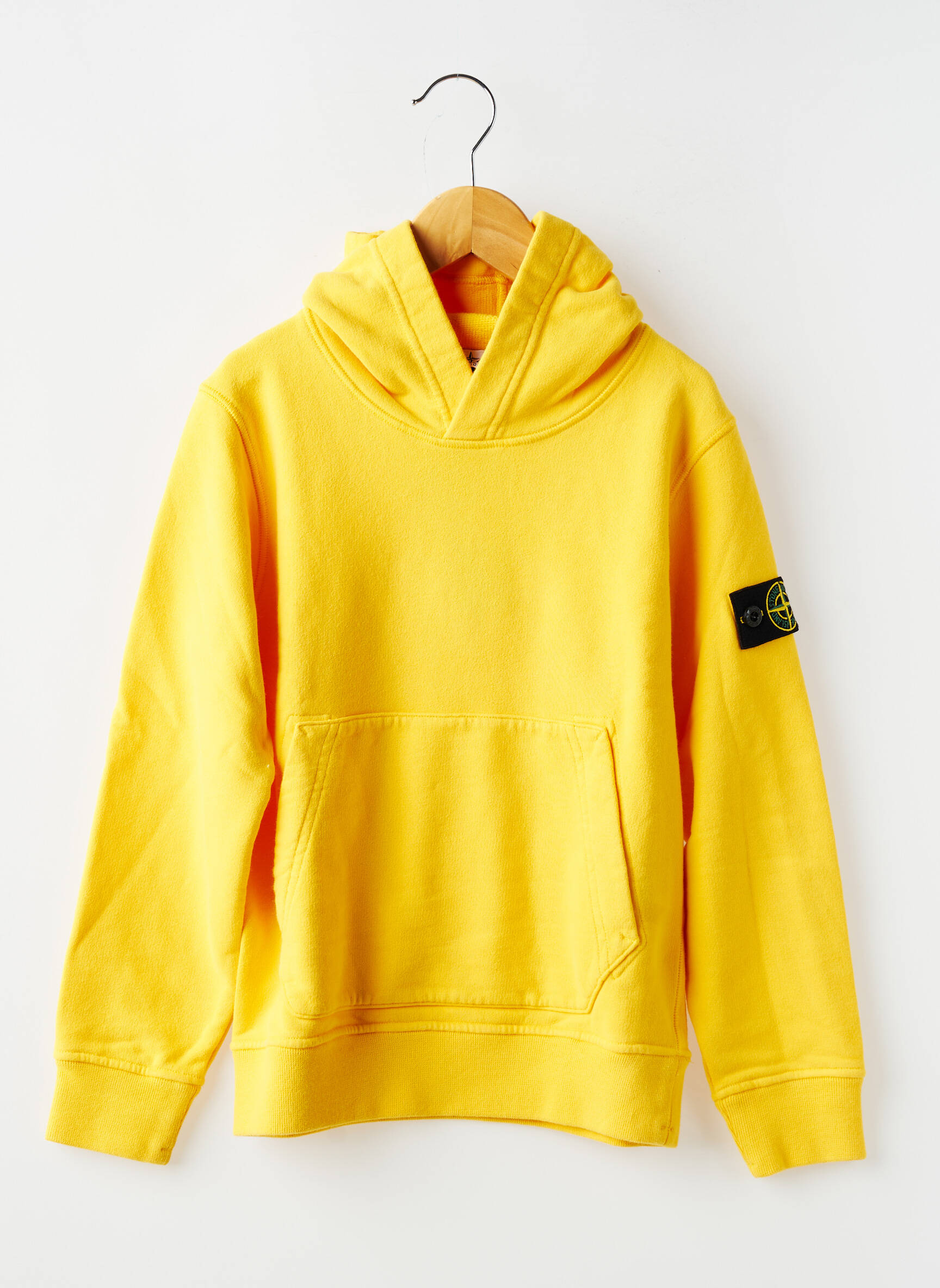 Kapišonas jersey audinys ilgos rankovės geltona STONE ISLAND berniukas