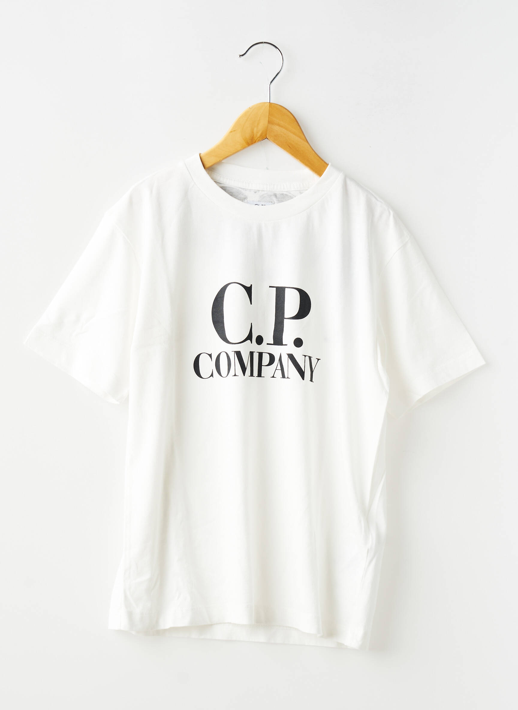 T-marškinys tamprumas trumpas rankovės baltas CP COMPANY berniukas