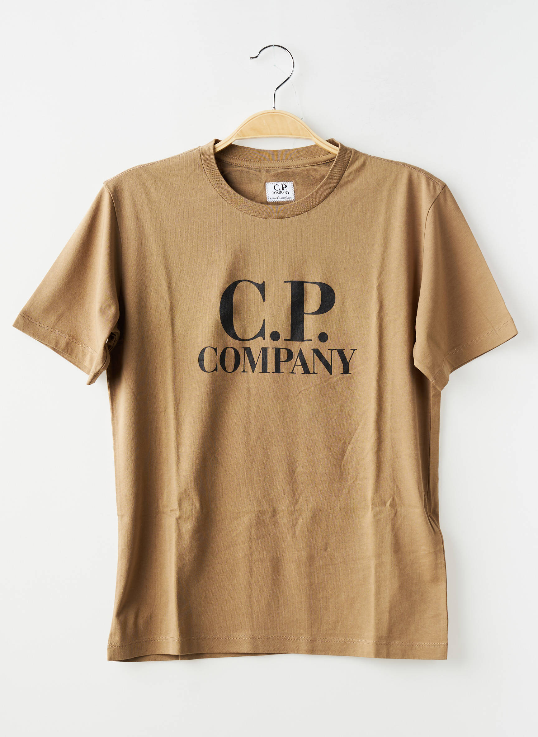 T-marškinys jersey audinys trumpas rankovės rudas CP COMPANY berniukas