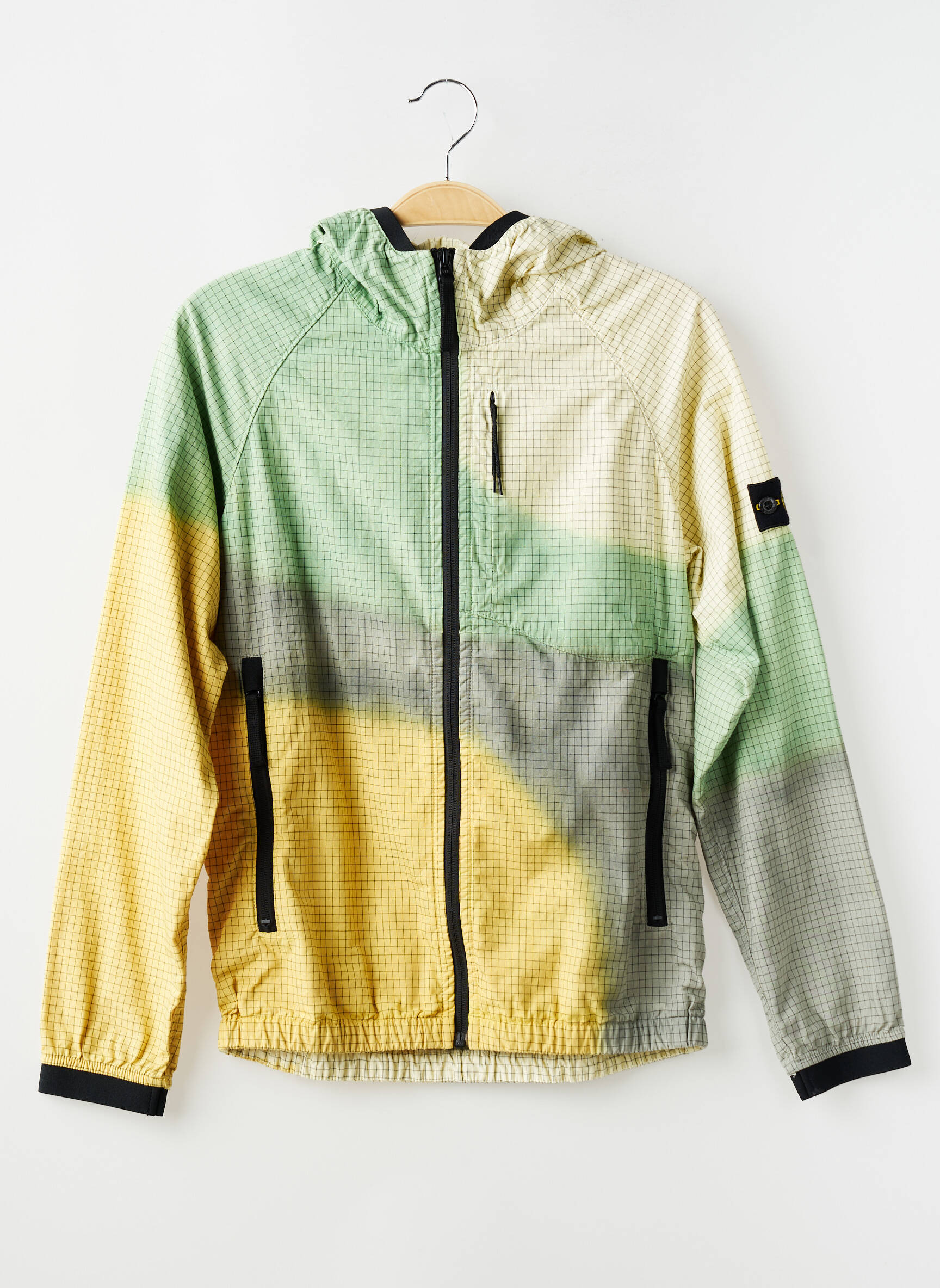 Vėjo nepraleidėjas kišenės su gobtuvu žalias STONE ISLAND berniukas