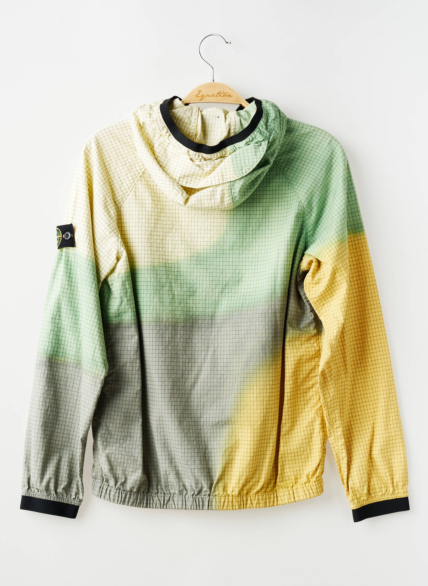 Vėjo nepraleidėjas kišenės su gobtuvu žalias STONE ISLAND berniukas