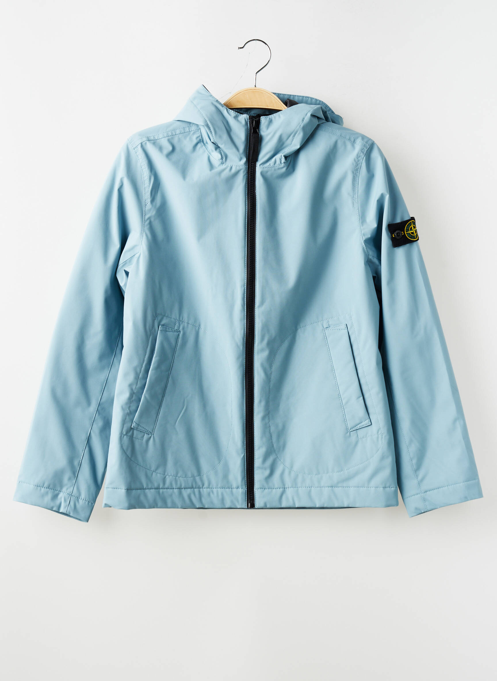 Parka kišenės su gobtuvu mėlyna STONE ISLAND berniukas