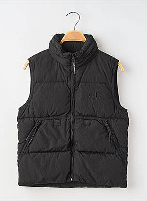 Pūkinė striukė tiesi kirpimas su gobtuvu juodas CP COMPANY vaikas
