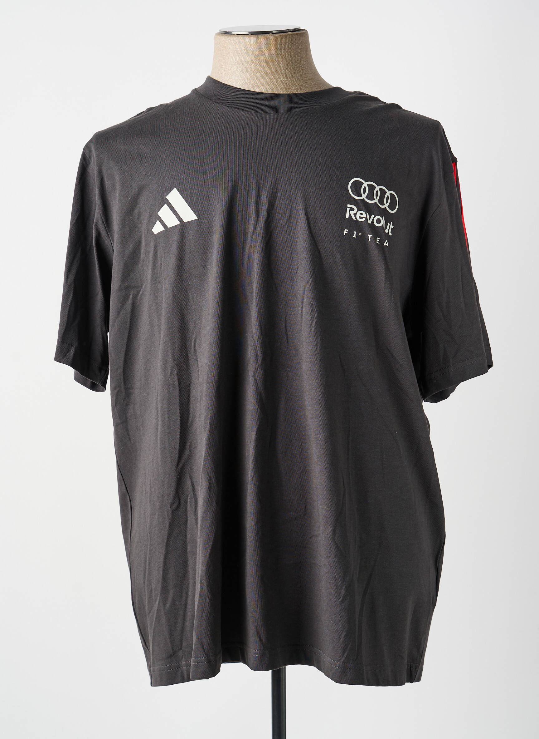 T-marškinys tamprumas trumpas rankovės pilka ADIDAS vyras