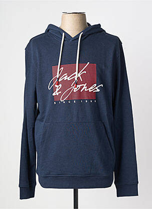 Kapišonas jersey audinys ilgos rankovės mėlyna JACK & JONES vyras