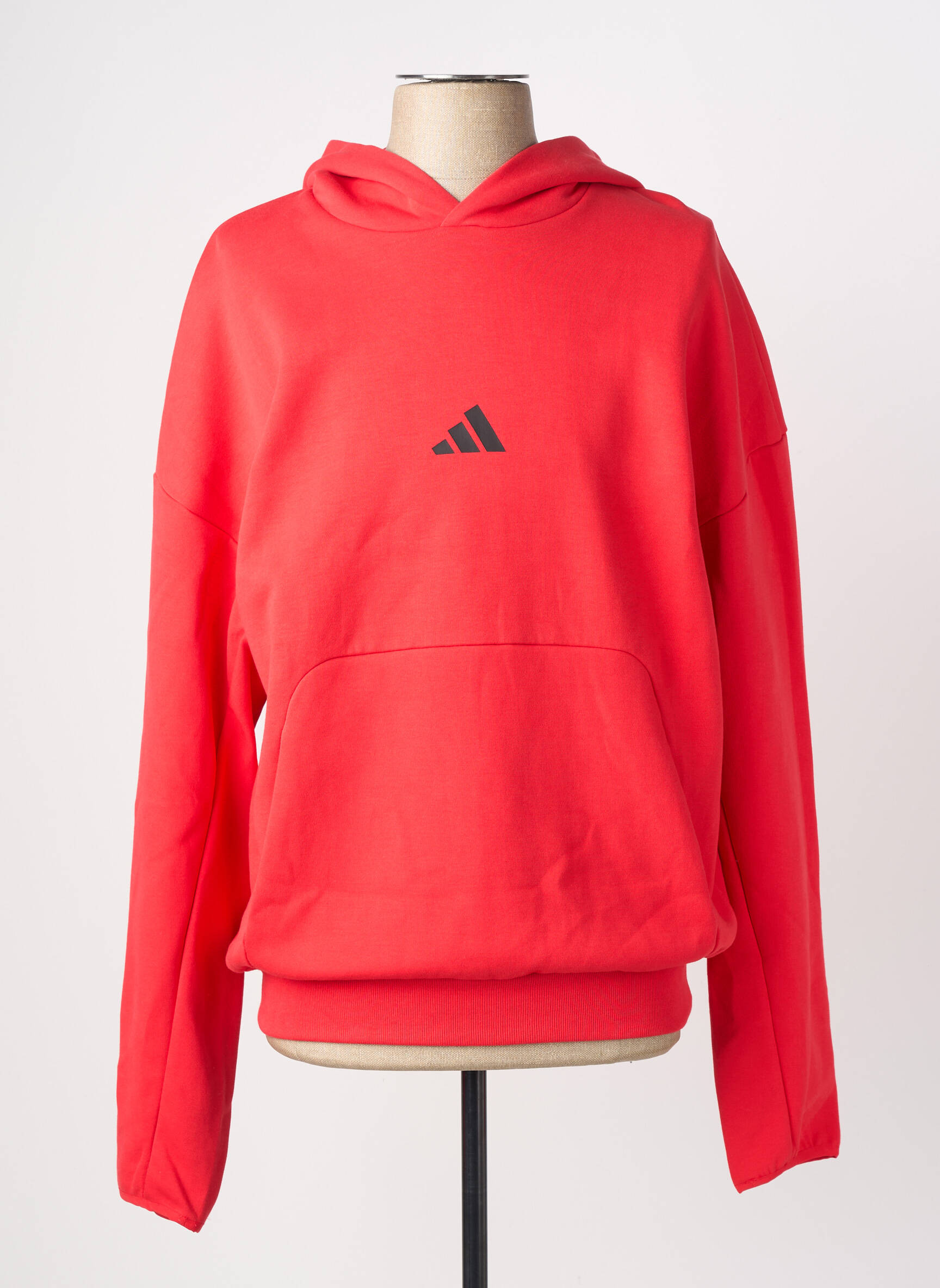 Kapišonas jersey audinys ilgos rankovės raudona ADIDAS vyras