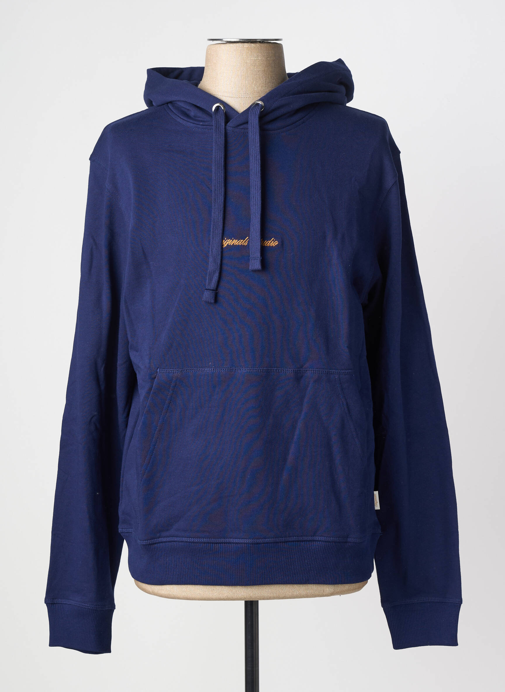 Kapišonas jersey audinys ilgos rankovės mėlyna JACK & JONES vyras