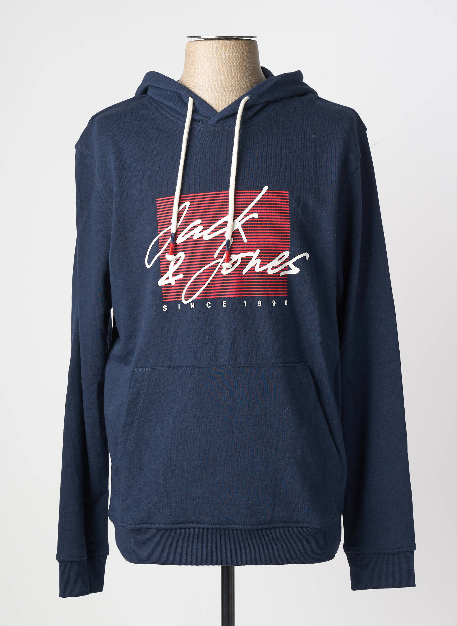 Kapišonas jersey audinys ilgos rankovės mėlyna JACK & JONES vyras
