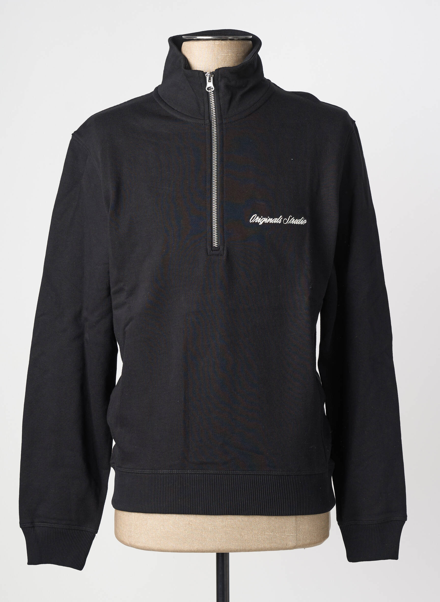 Mikroskopas siuvinėjimas ilgos rankovės juodas JACK & JONES vyras