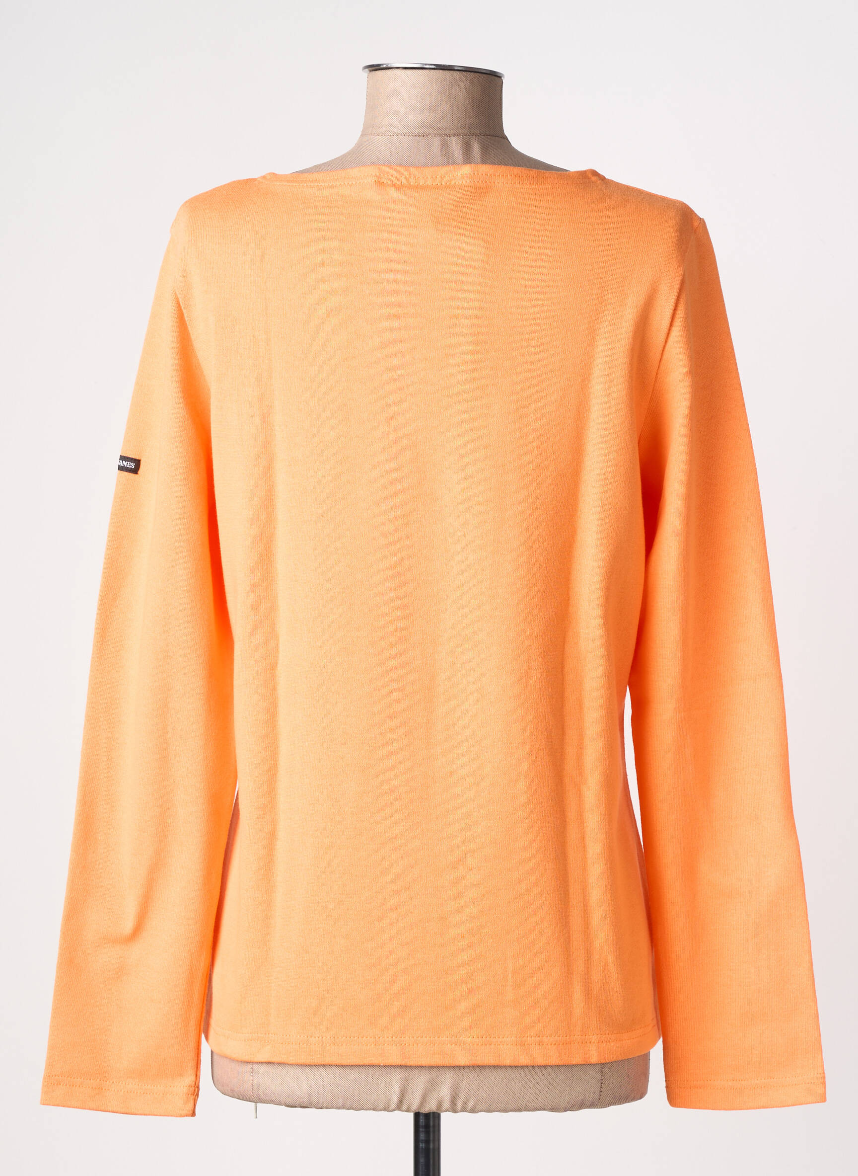 T-marškinys ilgos rankovės ilgos rankovės oranžinė SAINT JAMES moteris