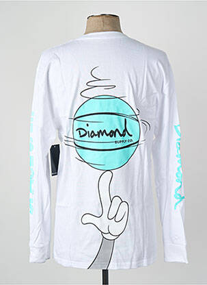 T-marškinys baltas DIAMOND SUPPLY CO vyras