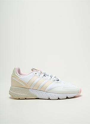 Bėgimo bateliai apvalus mygtukas plokščias kulnas iki 3 cm baltas ADIDAS moteris