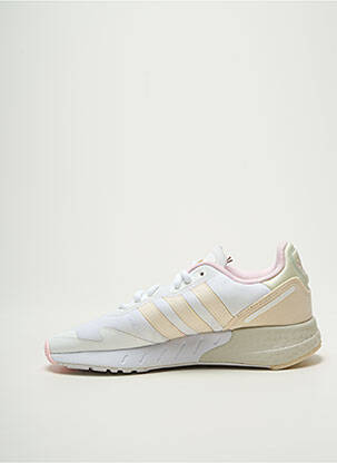 Bėgimo bateliai apvalus mygtukas plokščias kulnas iki 3 cm baltas ADIDAS moteris