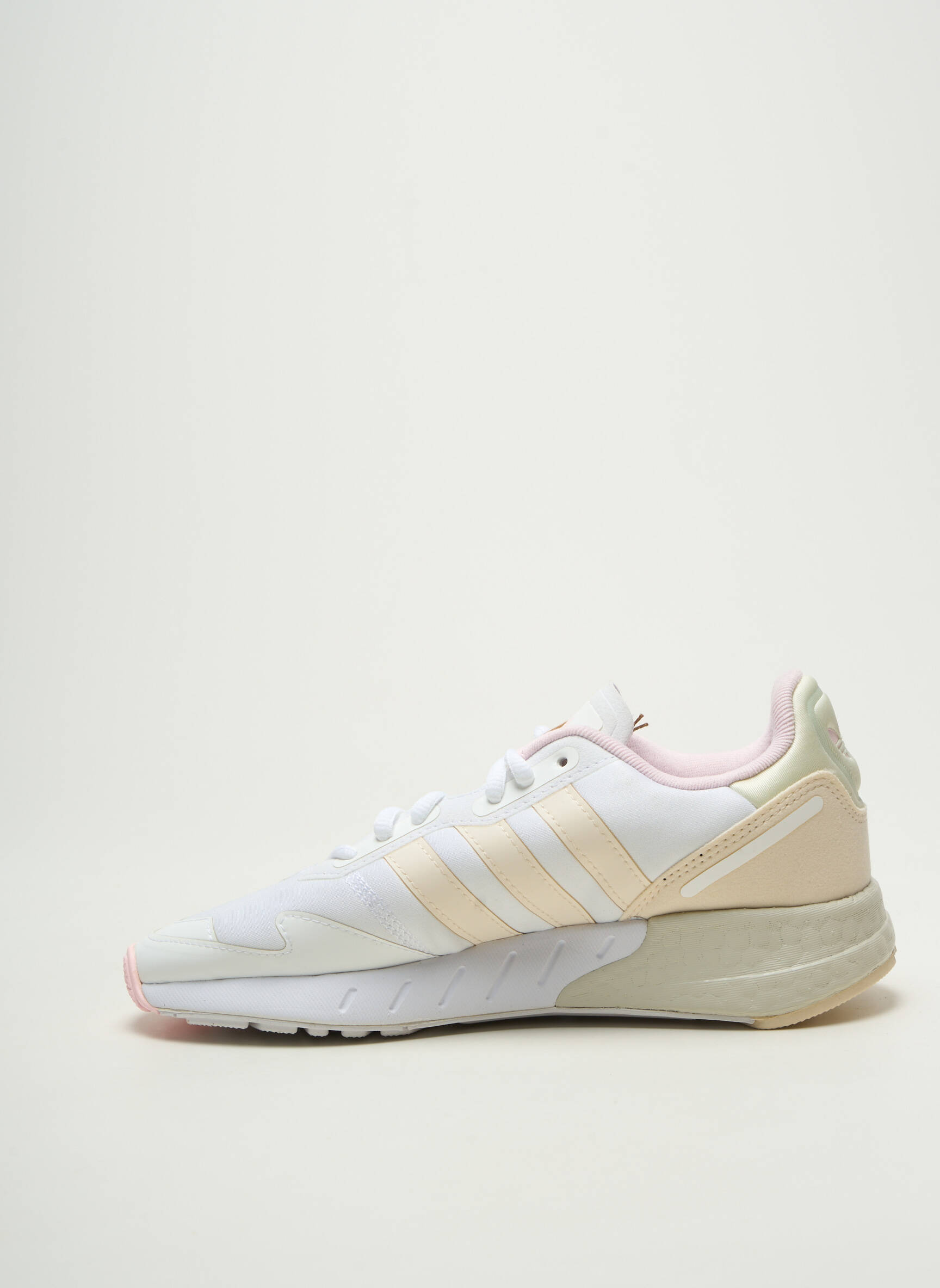 Bėgimo bateliai apvalus mygtukas plokščias kulnas iki 3 cm baltas ADIDAS moteris