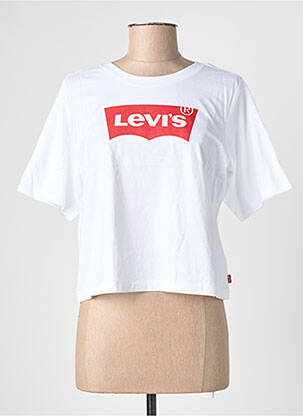 T-marškinys baltas LEVI'S mergina