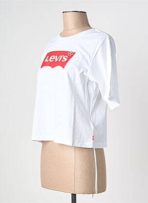 T-marškinys baltas LEVI'S mergina