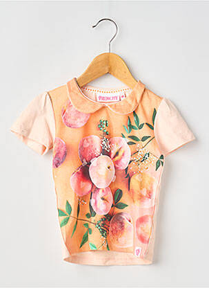 T-marškinys oranžinė FRENCHY KIDS mergina