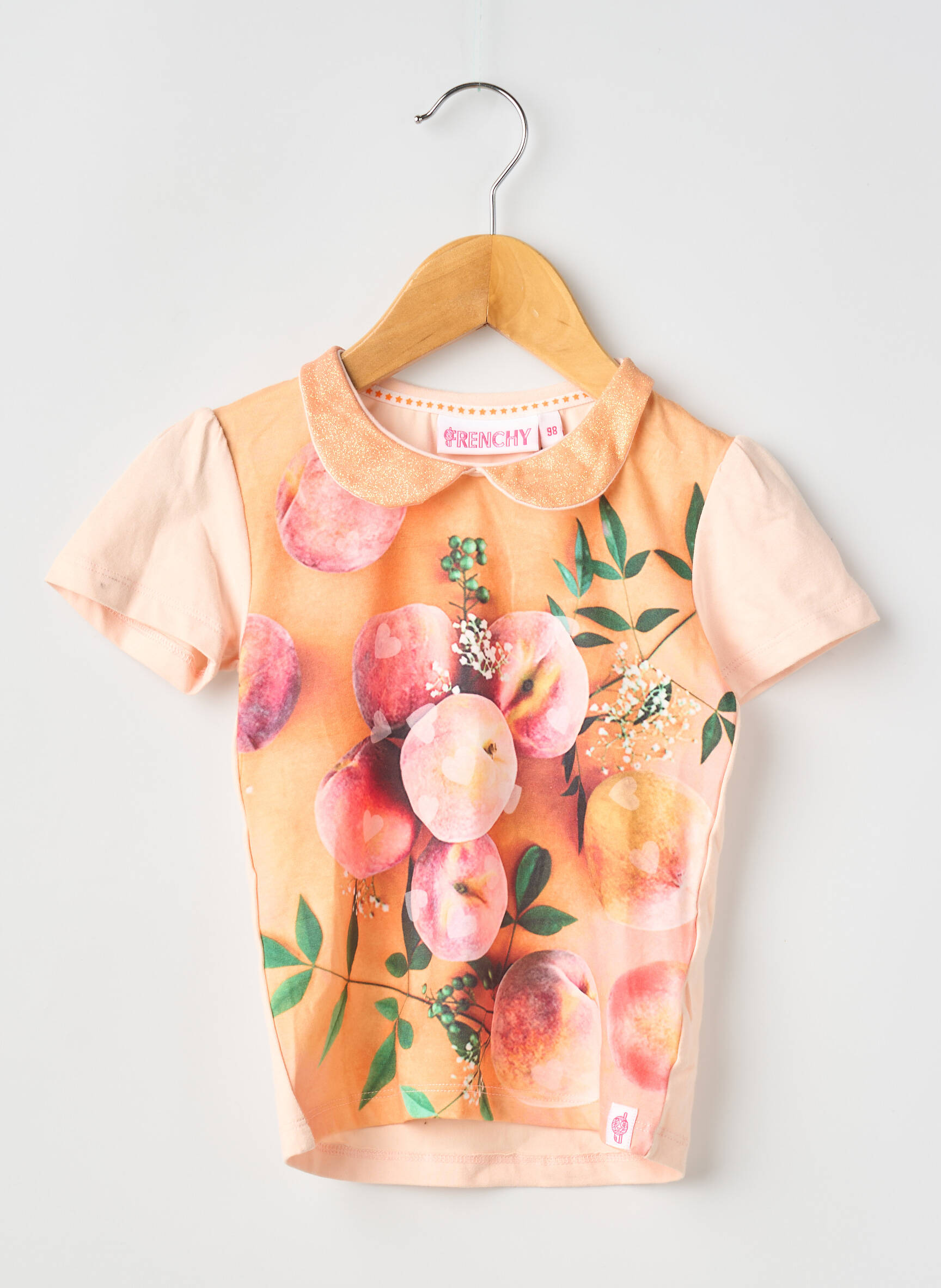 T-marškinys oranžinė FRENCHY KIDS mergina