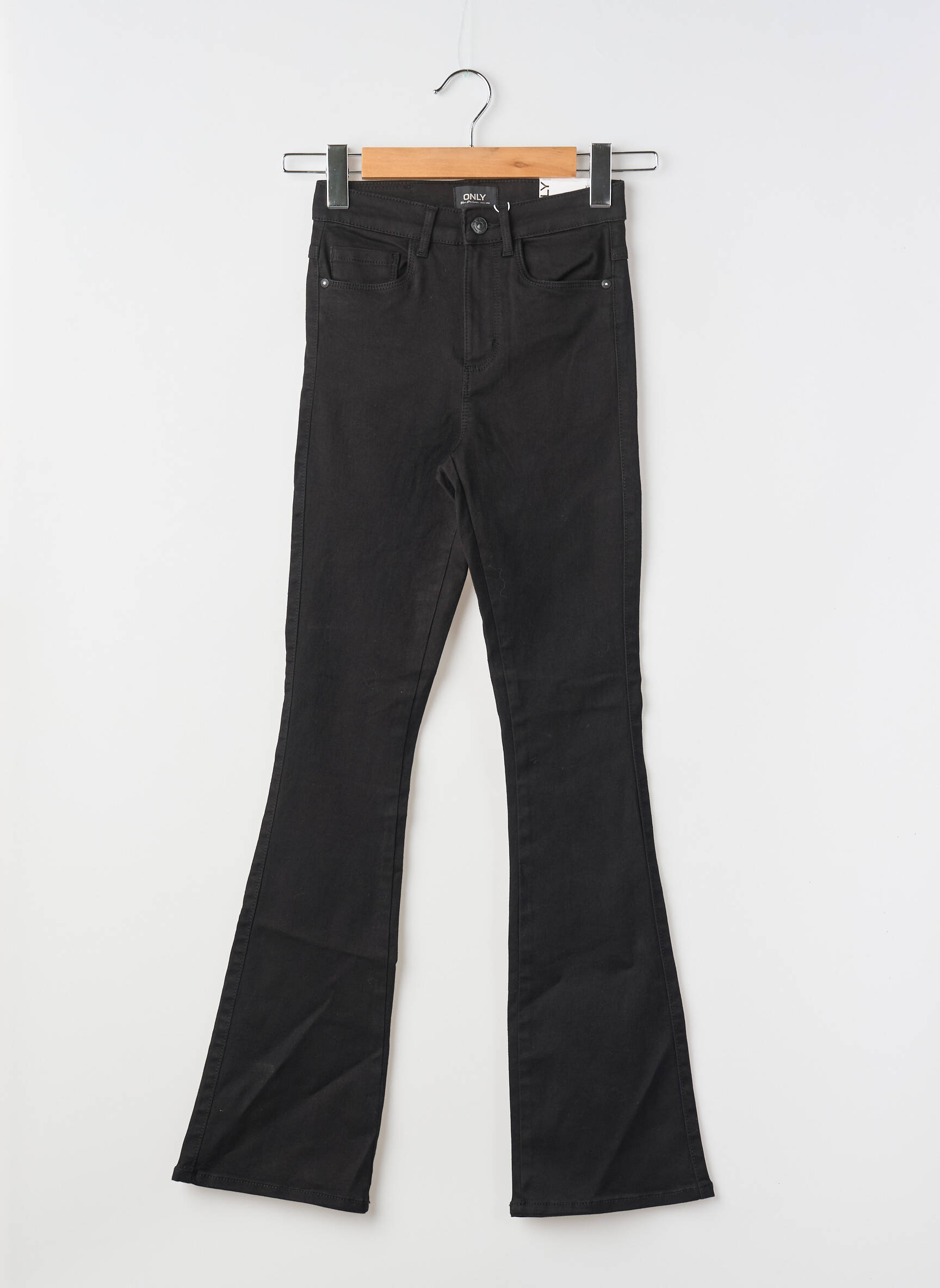 Bootcut džinsai juodas ONLY moteris