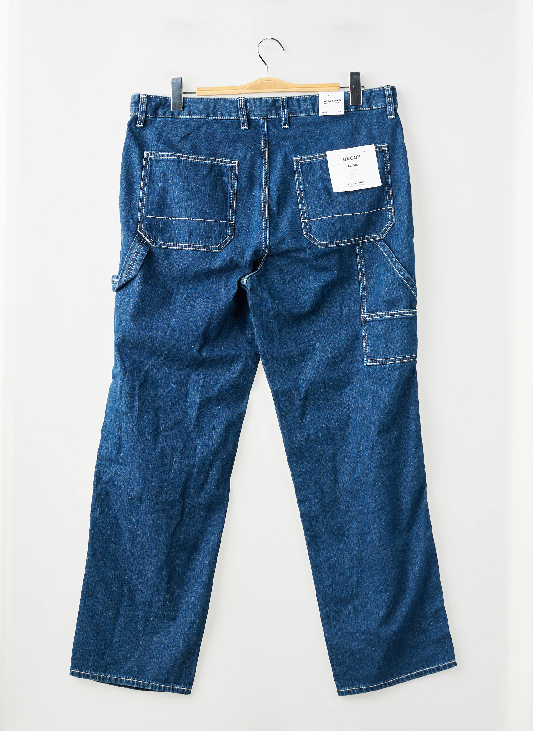 Plačios džinsai mėlyna JACK & JONES vyras
