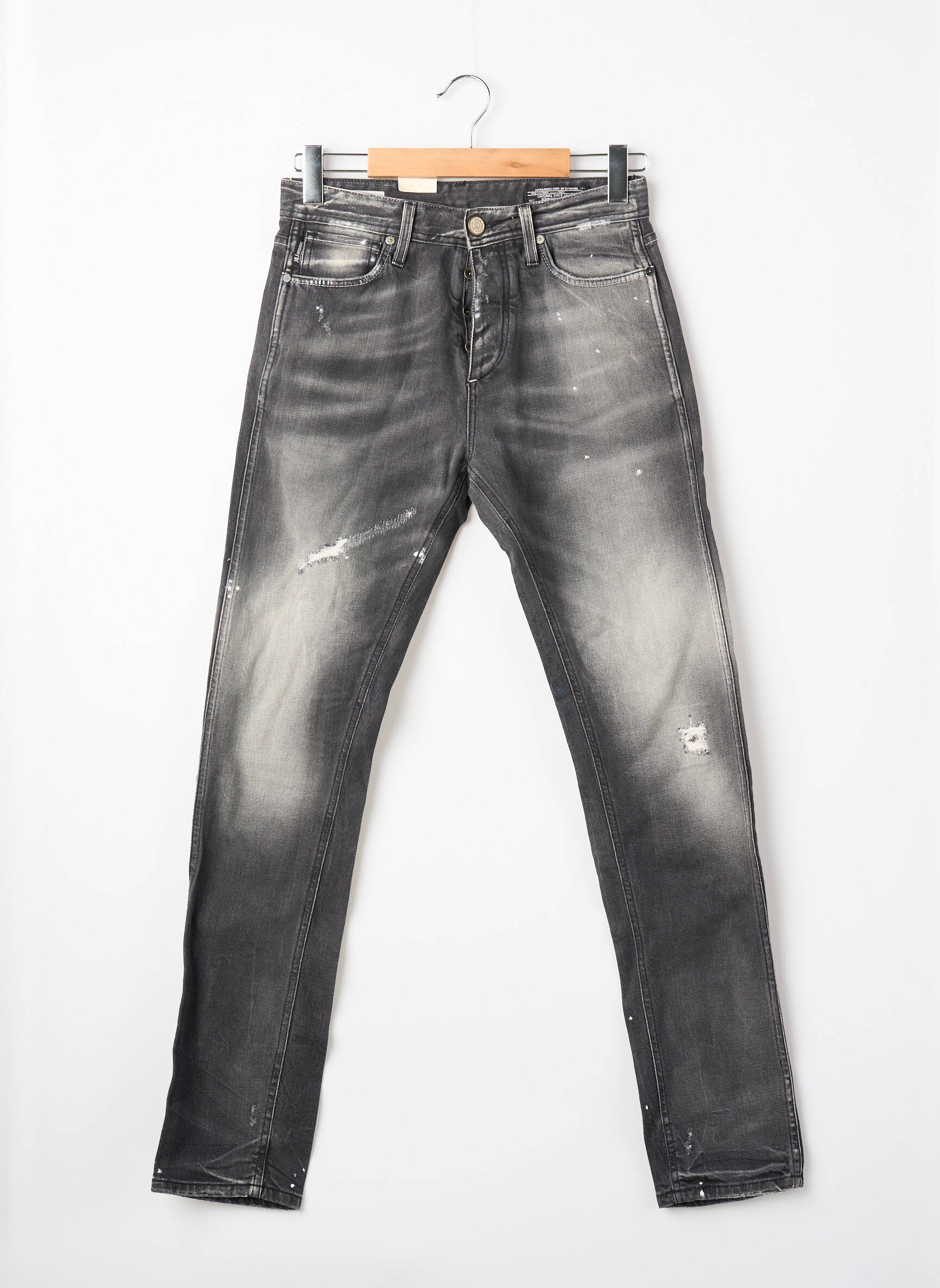 Lieknos džinsai pilka JACK & JONES vyras